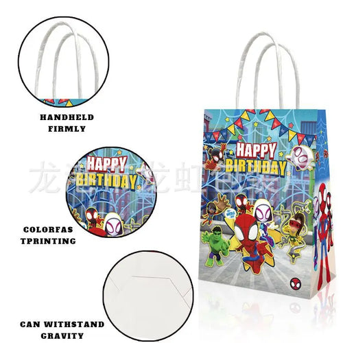 Papierowa torba prezentowa Spider-Man Team - urodzinowa
