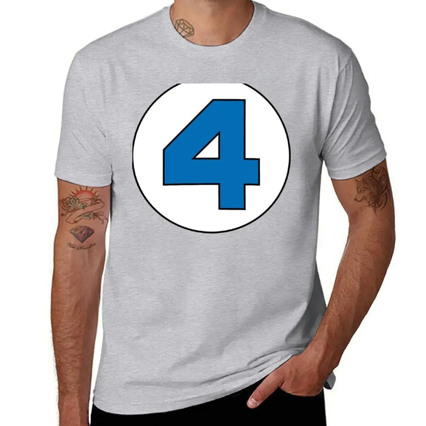 T-shirt The Fantastic 4 – duże czarne logo, fason oversize