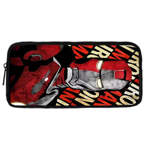 Piórnik Avengers Iron Man – twarz w stylu pop-art, czerwień i szarość
