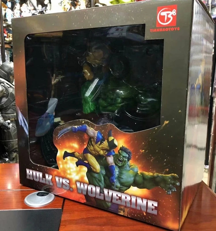 Figurka Hulk kontra Wolverine z PVC – kolekcjonerska scena walki