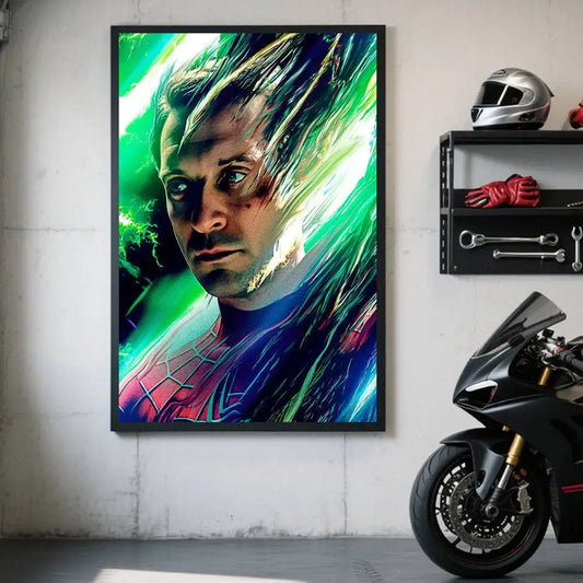 Plakat Avengers Doomsday – neonowy projekt z cyfrowym portretem