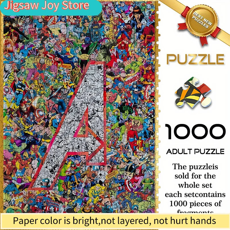 Puzzle z logo Avengers A, kolaż - 1000 elementów, superbohater