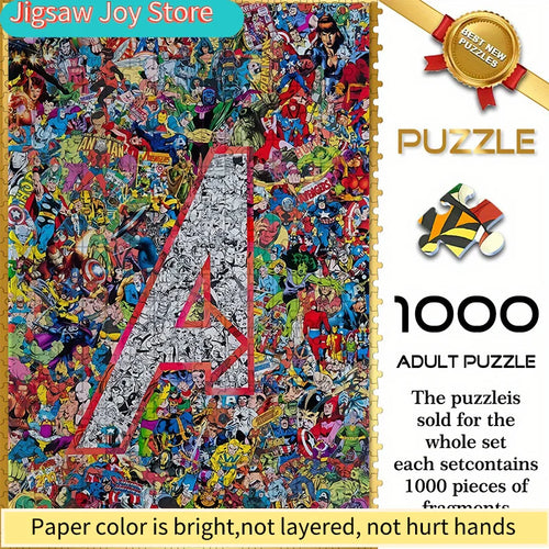 Puzzle z logo Avengers A, kolaż - 1000 elementów, superbohater