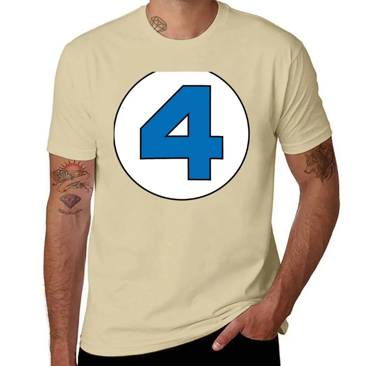 T-shirt The Fantastic 4 – duże czarne logo, fason oversize