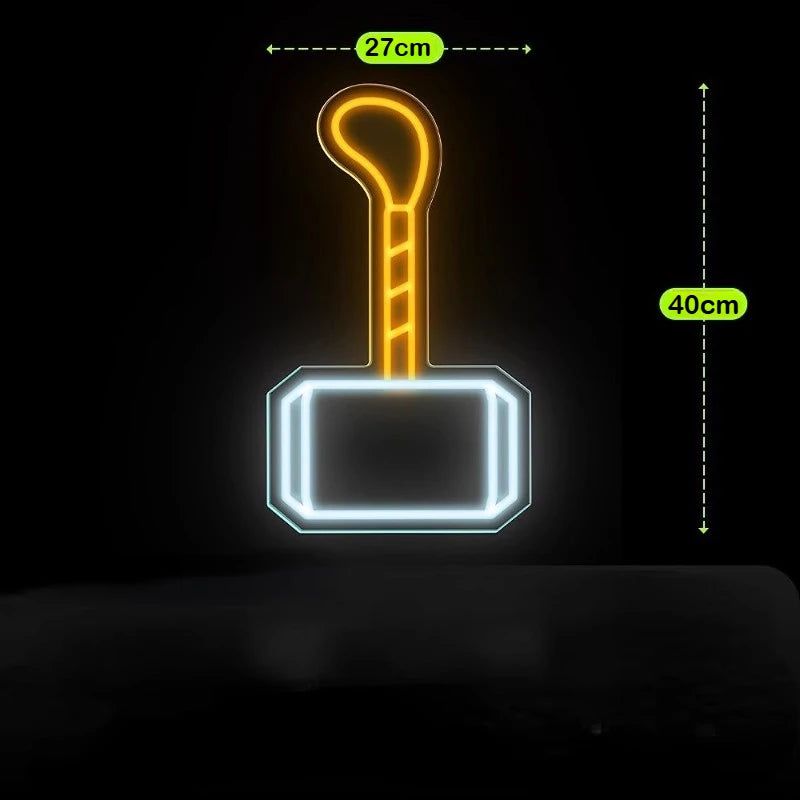 Neon LED Avengers Thor – młot Mjolnir