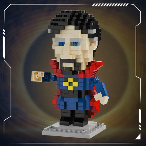 Klocki konstrukcyjne Avengers Doctor Strange Chibi — czerwona peleryna