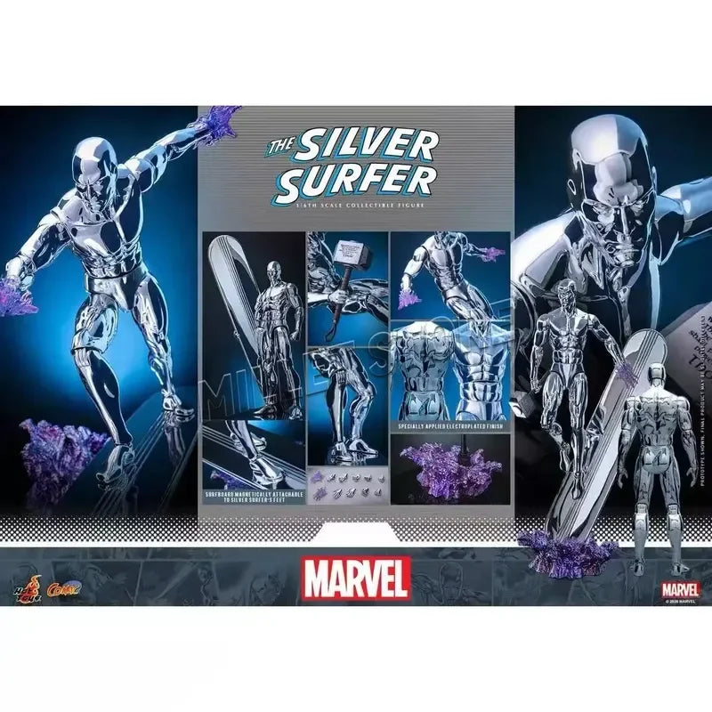 Figurka Hot Toys Silver Surfer – 1/6 Marvel Fantastic Four z deską
