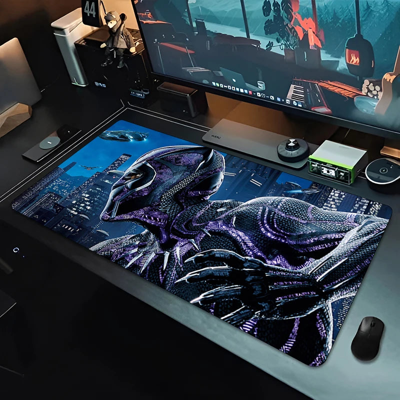 Podkładka pod mysz XXL Gaming Black Panther - Monochromatyczna czarna do biura