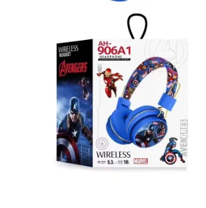 Słuchawki Bluetooth Avengers Iron Man Captain America – Niebieskie