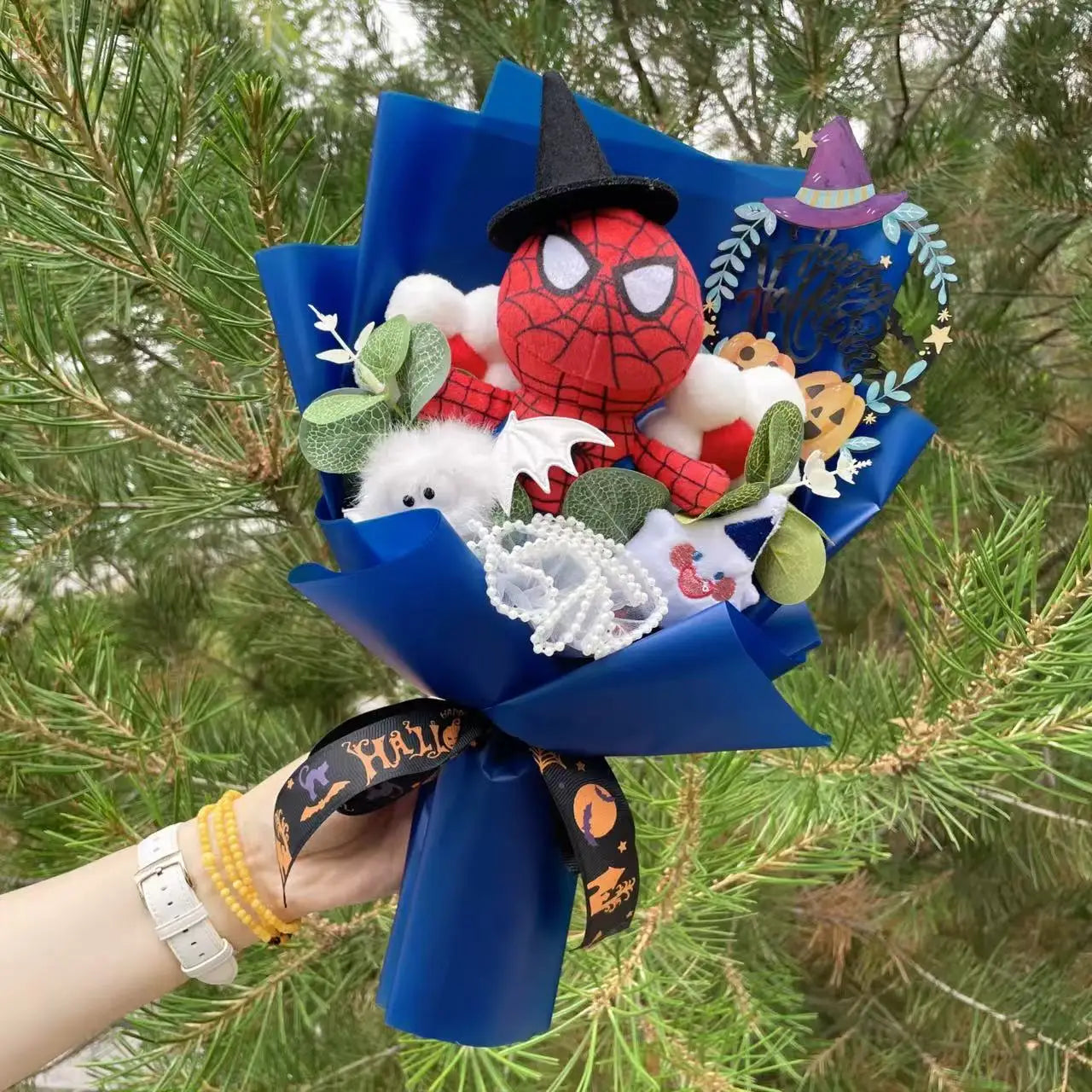 Bukiet Avengers Spider-Man – ręcznie wykonany prezent z pluszakiem