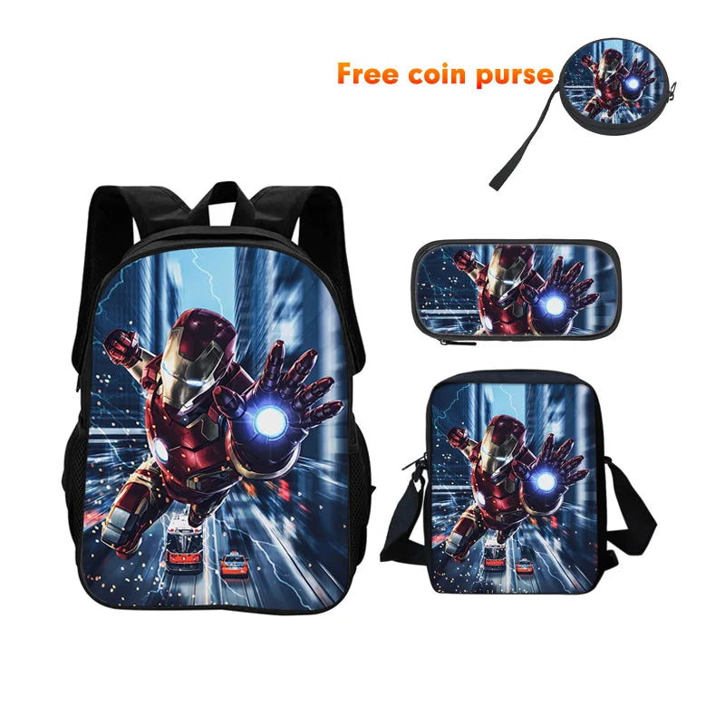 3-częściowy zestaw tornistra Avengers Iron Man – lot miejski, błyskawice
