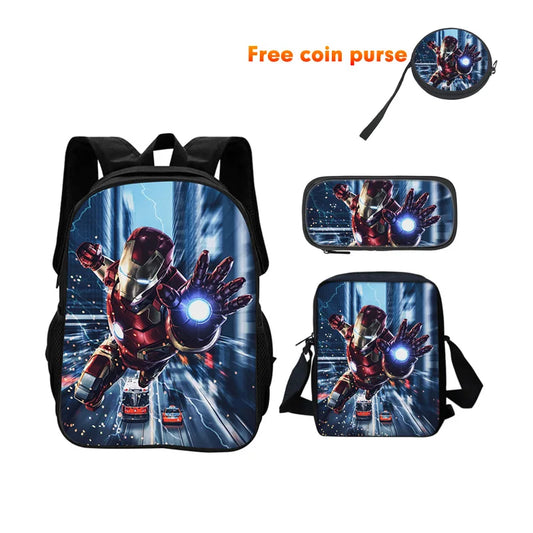 3-częściowy zestaw tornistra Avengers Iron Man – lot miejski, błyskawice