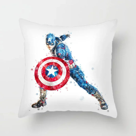 Poszewka na poduszkę Captain America – akwarelowa pozycja bojowa