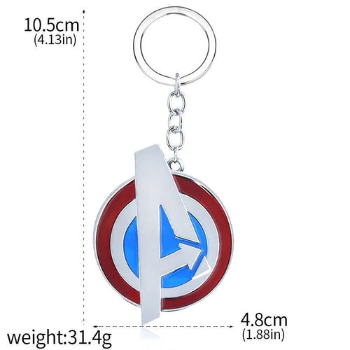 Brelok Avengers z logo A – niebiesko-czerwona tarcza