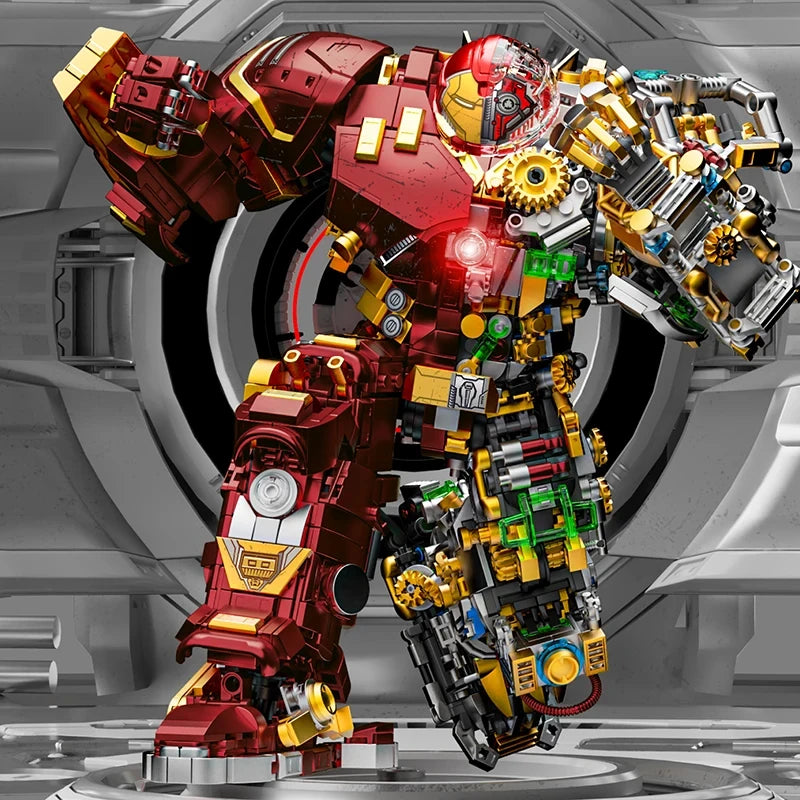 Zestaw klocków konstrukcyjnych Iron Hero Mecha – edycja Extreme z przezroczystym elementem