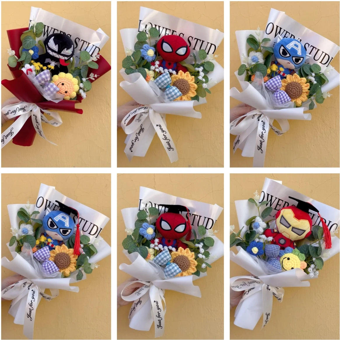 Bukiet Avengers Spider-Man – ręcznie wykonany prezent z pluszakiem
