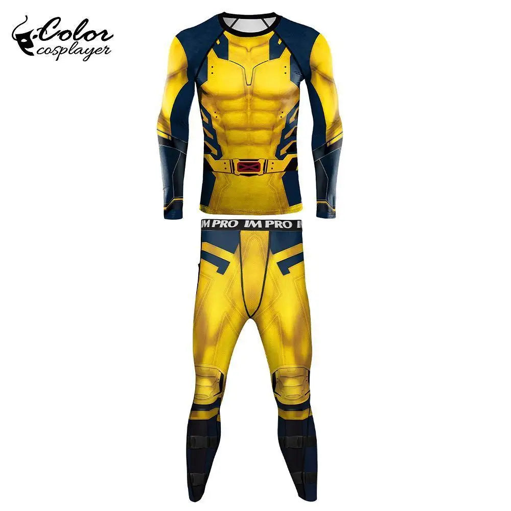 Kompletny kostium cosplay Wolverine’a – żółto-niebieski strój X-Men