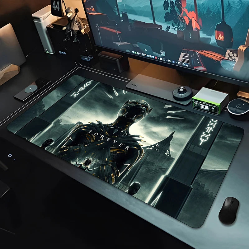 Podkładka pod mysz XXL Gaming Black Panther - Monochromatyczna czarna do biura