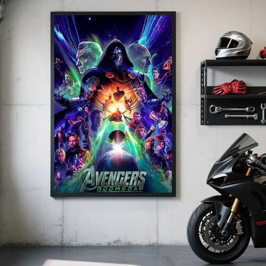 Plakat Avengers Doomsday – projekt z Doctor Doomem w mrocznej wersji