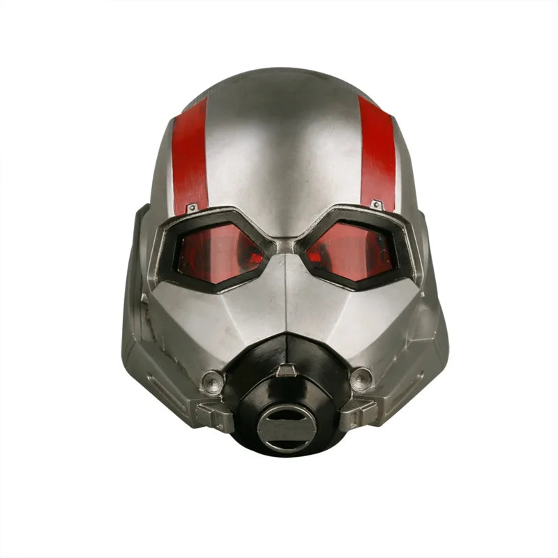Kask Ant-Man – srebrnoszary design z czerwonymi diodami LED