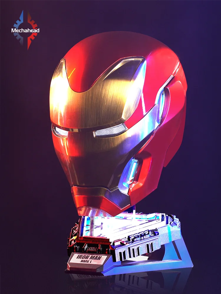 Kask Iron Man Avengers – zautomatyzowany cosplayowy MK50 w kolorze czerwono-złotym