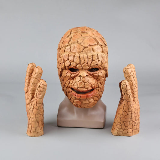 Maska i rękawice The Thing – cosplay Fantastic Four, lateks, dla dorosłych