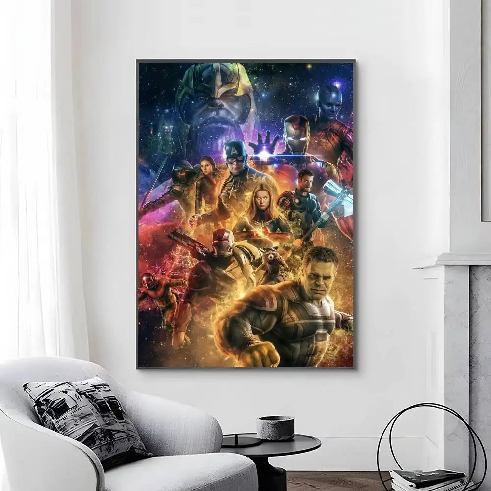 Plakat Avengers Infinity War – mroczny fioletowy projekt