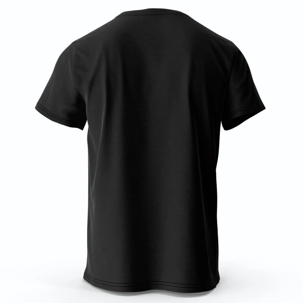 Czarny T-shirt Thor – vintage’owe logo młota i błyskawicy