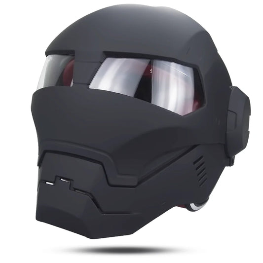 Kask Iron Man Avengers – matowy czarny cosplay