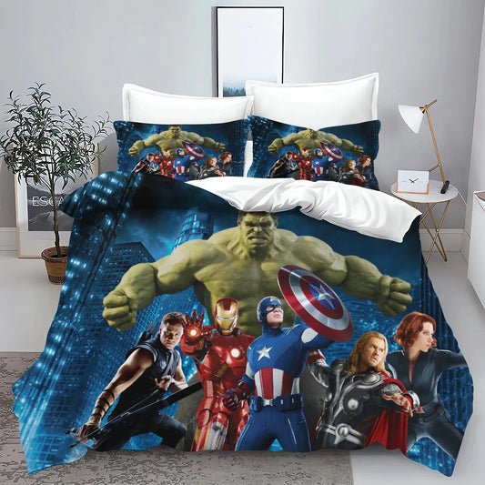 Poszwa na kołdrę Avengers – ogromny Hulk w nocnym mieście