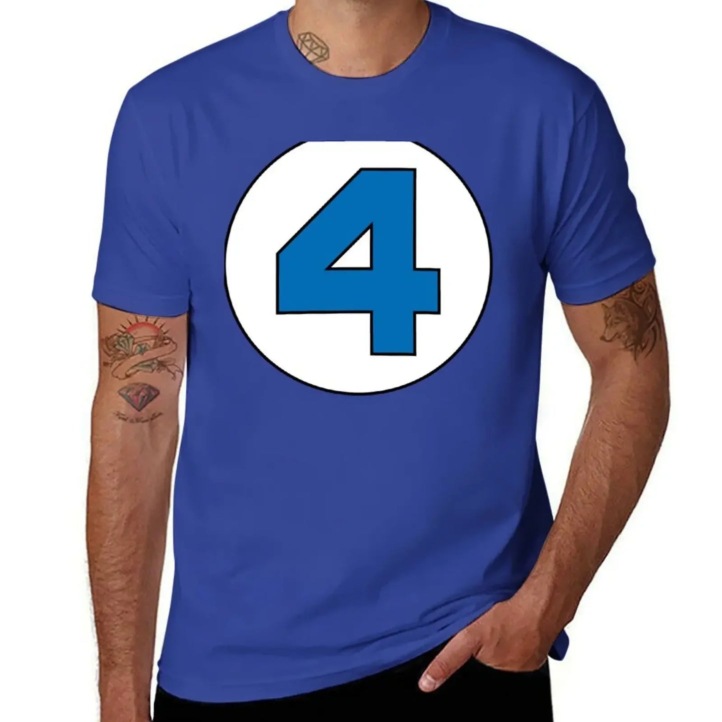 T-shirt The Fantastic 4 – duże czarne logo, fason oversize