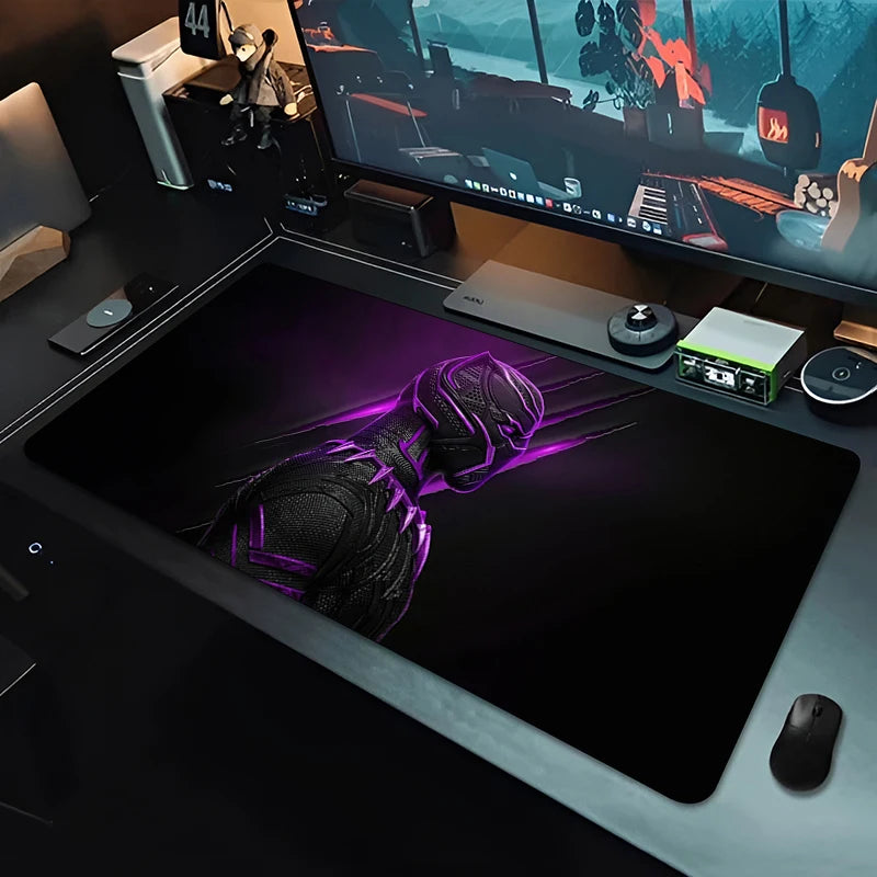 Podkładka pod mysz XXL Gaming Black Panther - Monochromatyczna czarna do biura