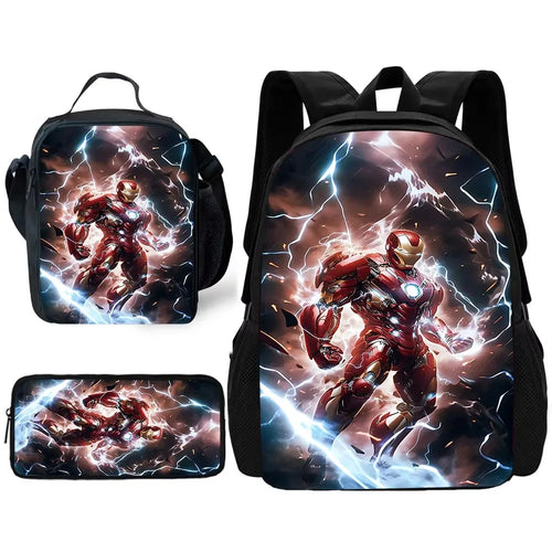 Zestaw z tornistrem Avengers Iron Man – błyskawice, walka