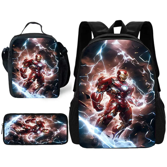 Zestaw z tornistrem Avengers Iron Man – błyskawice, walka