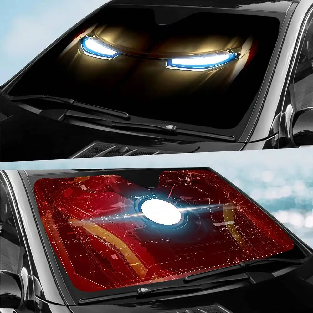 Osłona przeciwsłoneczna do samochodu Iron Man – ochrona szyby przed promieniowaniem UV