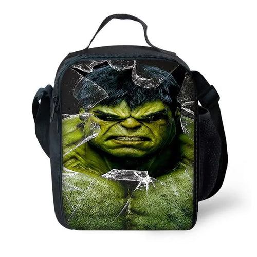 Dziecięca torba na lunch Hulk – efekt rozbitego szkła na twarzy