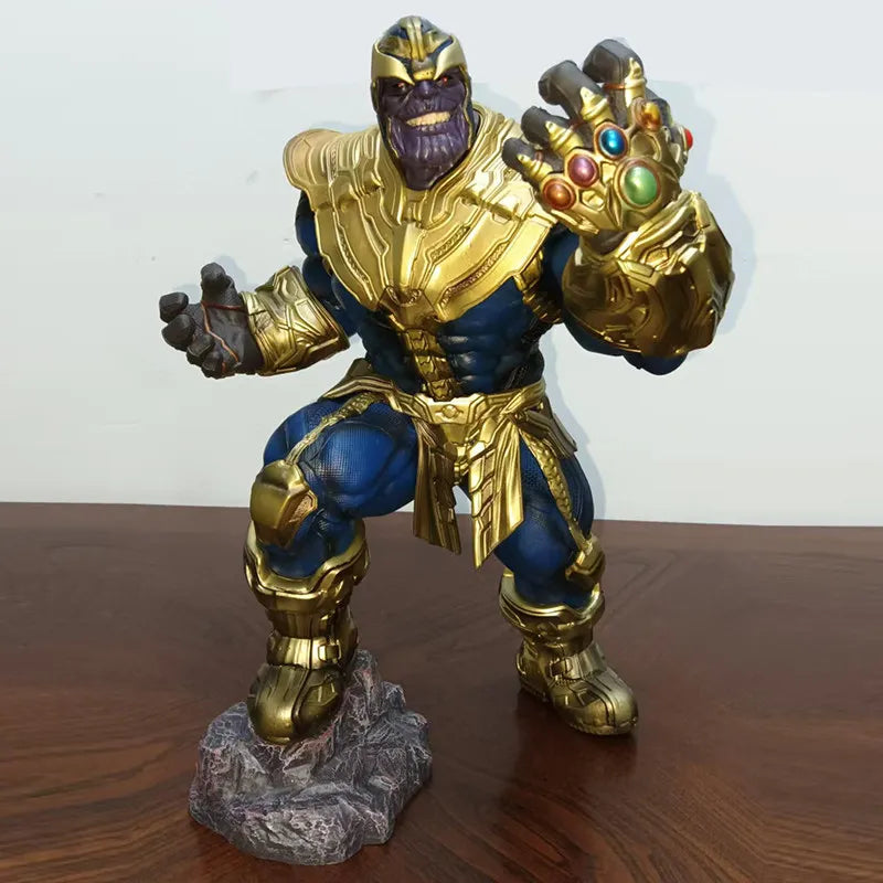 Figurka Thanos GK – świecąca Rękawica Nieskończoności, dekoracja z ruinami