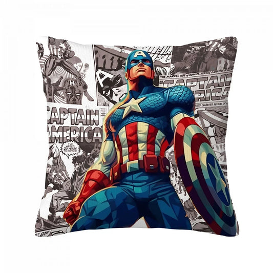 Poszewka na poduszkę Captain America – dumna poza, tło z gazety