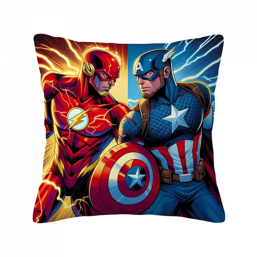 Poszewka na poduszkę Avengers – grupa, Captain America kontra Flash