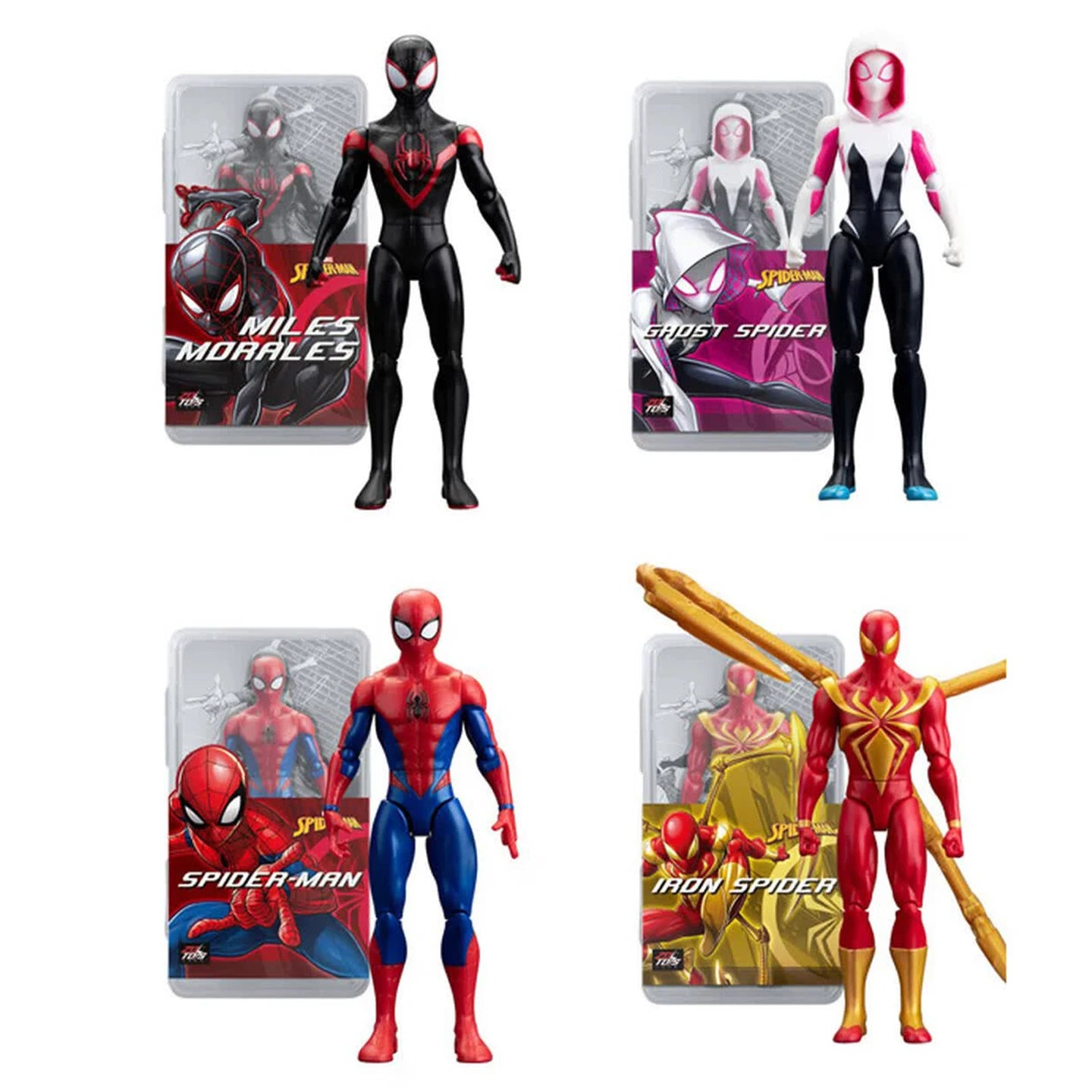 Zestaw Avengers - kolekcja wielu postaci: Iron Man, Thor, Hulk, Spider-Man 18 cm