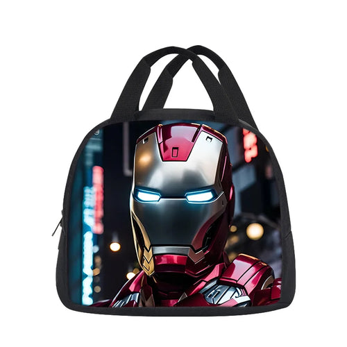 Torba na lunch Avengers Iron Man – popiersie z hełmem, neony miasta