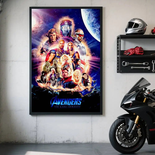 Plakat Avengers Doomsday – kosmiczny projekt z galaktyką